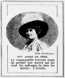 Portrait de Annie de Pène en chapeau