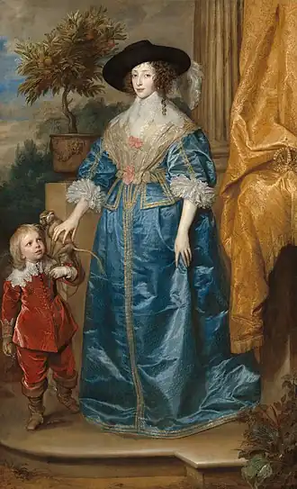 La reine Henriette Marie et son nain, Sir Jeffrey Hudson, 1633, National Gallery of Art