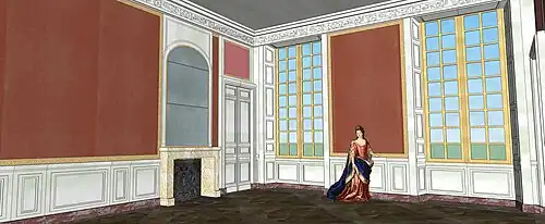 Essai de restitution de l'antichambre de Mme de Maintenon, vers 1700.