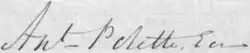 Signature de Antoine Polette