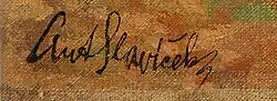 signature d'Antonín Slavíček