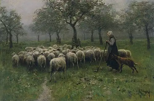 Bergère au troupeau de moutons (1857-1888), Amsterdam, Rijksmuseum.