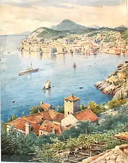 Vue de Dubrovnik vers 1900.