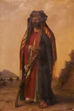 Julius Euting en costume bédouin, par Antonie Boubong&nbsp;(de) (1886)