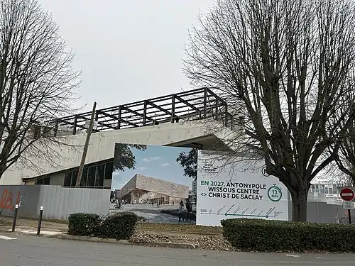 La station Antonypoole - Wissous Centre en construction en janvier 2025