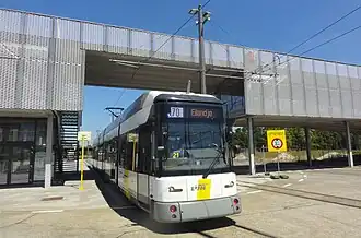 Le terminus P+R Luchtbal sur la Noorderlaan, commun avec la ligne 6.