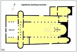 Apollonie de Cyrène, basilique centrale (chrétienne) Ve&nbsp;siècle, Libye.