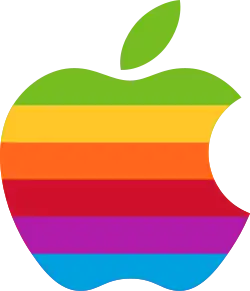 Logo Apple utilisé de septembre 1977 à juin 1998 (dessiné par Rob Janoff).