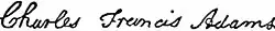 signature de Charles Francis Adams, Sr.