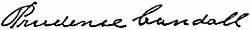 signature de Prudence Crandall