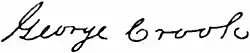 Signature de George Crook