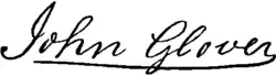 Signature de John Glover