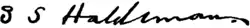 signature de Samuel Stehman Haldeman