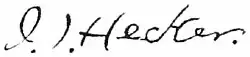 signature d'Isaac Hecker
