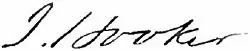 Signature de Joseph Hooker