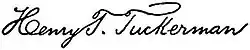signature de Henry Theodore Tuckerman
