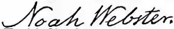 signature de Noah Webster