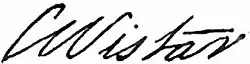 signature de Caspar Wistar