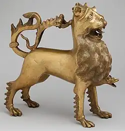 Aquamanile représentant un lion
