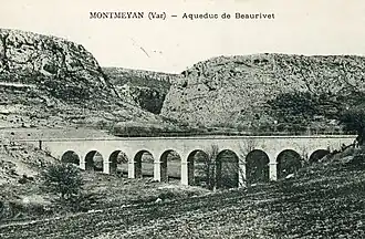 Pont-aqueduc de Beaurivet en 1895.
