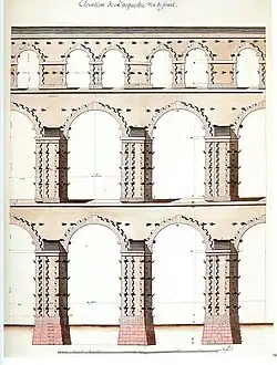 Projet initial (longueur 17 km, hauteur 73 m).
