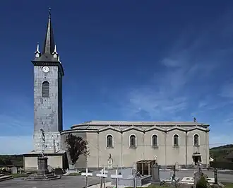 Elévation latérale de l'église.