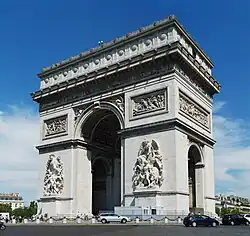 Arc de triomphe de l'Étoile, Paris.