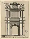Arc de triomphe élevé sur le Pont de pierre à l'entrée de Louis XIII à Lyon en 1622