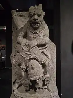 statue de Narasimha ; 12e&nbsp;siècle de Java, Indonésie ; Institut pour la préservation du patrimoine culturel.