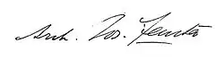 signature de Josef Fanta (architecte)