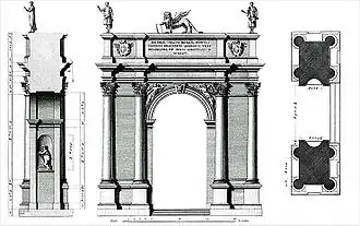 Arco Salette, Vicence, 1576, attribué à Andrea Palladio, à titre de comparaison.