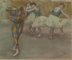 Edgar Degas, La Danse d'Arlequin, pastel (musée national des beaux-arts d'Argentine, vers 1890)