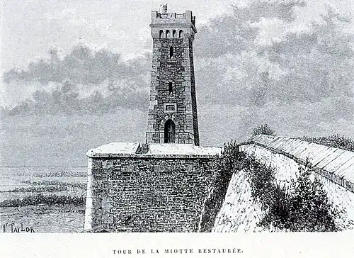 La tour en 1889, après sa restauration.