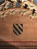 Armes de Macée de Léodepart, peintes au mur de sa chapelle dans le palais Jacques Cœur