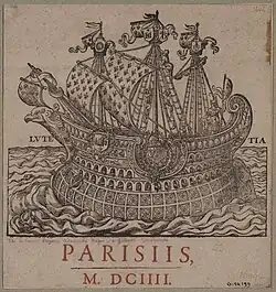 Armes de la ville de Paris en 1604.