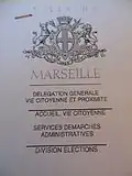 Armoiries sur le papier à en-tête de la ville de Marseille.