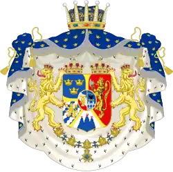 Armoiries du prince Erik de 1889 à 1905.