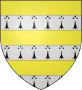 fascé d'or et d'hermine. (Armoiries erronées).