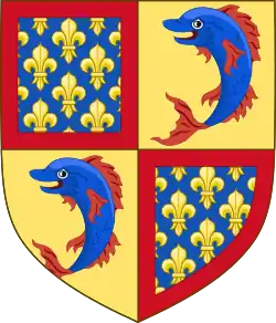 Blason de Charles V de France dauphin de Viennois et duc de Normandie 1349-1364