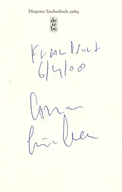 signature d'Arnon Grünberg