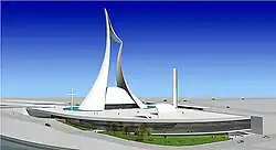 La cathédrale du Christ-Roi de Belo Horizonte (en construction).