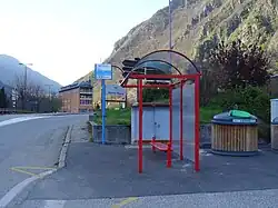 L'arrêt des autocars TER en direction d'Albertville.