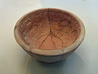 Moule d'un potier arétin,atelier de P. Cornelius, Ier&nbsp;siècle&nbsp;av. J.-C.