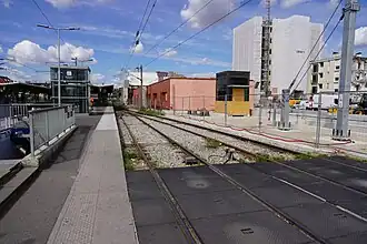 Embranchement de la ligne du tram-train avec le réseau ferré national.