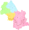 Arrondissements de l'Isère entre 1852 et 1926.