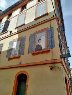 Trompe-l'œil dans une rue de Montauban.