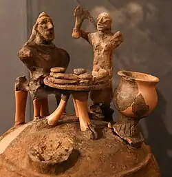 Détail du banquet étrusque.