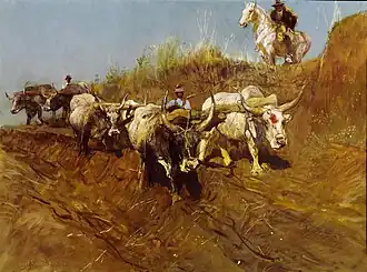 Labour de Novembre ou Buoi all'aratro (Vedute della campagna romana), 1914, Milan, Fondazione Cariplo.