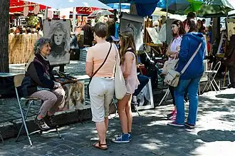 Les peintres et les portraitistes de la place du Tertre.