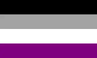 Drapeau de la fierté asexuelle.